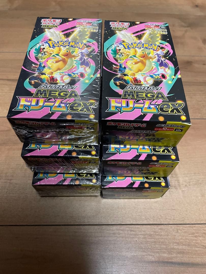 ポケモンカード MEGAドリームex シュリンク付3箱 無し3箱 計6箱セット