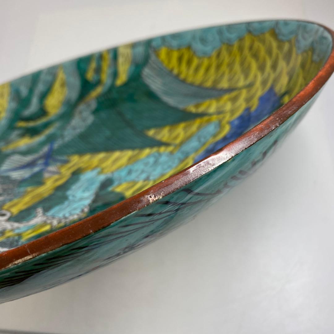 時代　青九谷大皿　直径38㎝　東Y7-0404③タエト