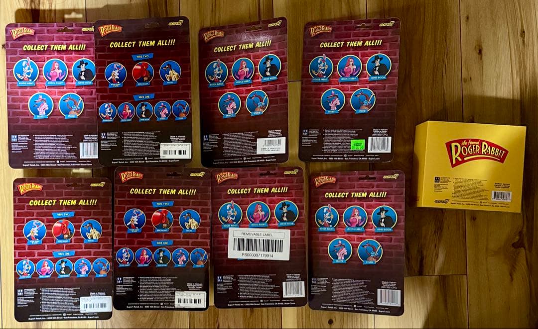 ロジャーラビット super7 ReACTION フィギュア コンプリートセット