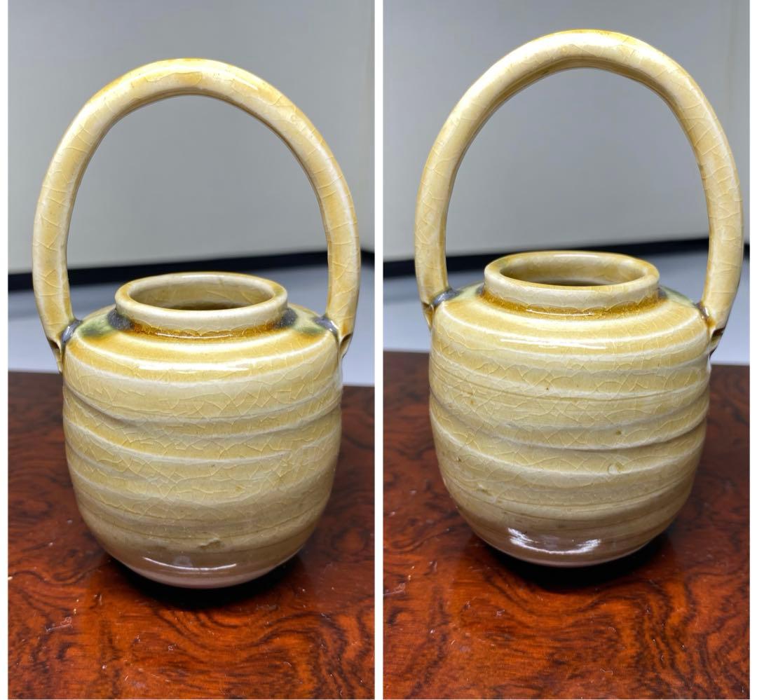 【茶道具】加藤五陶造　色変り四滴茶入（共箱）