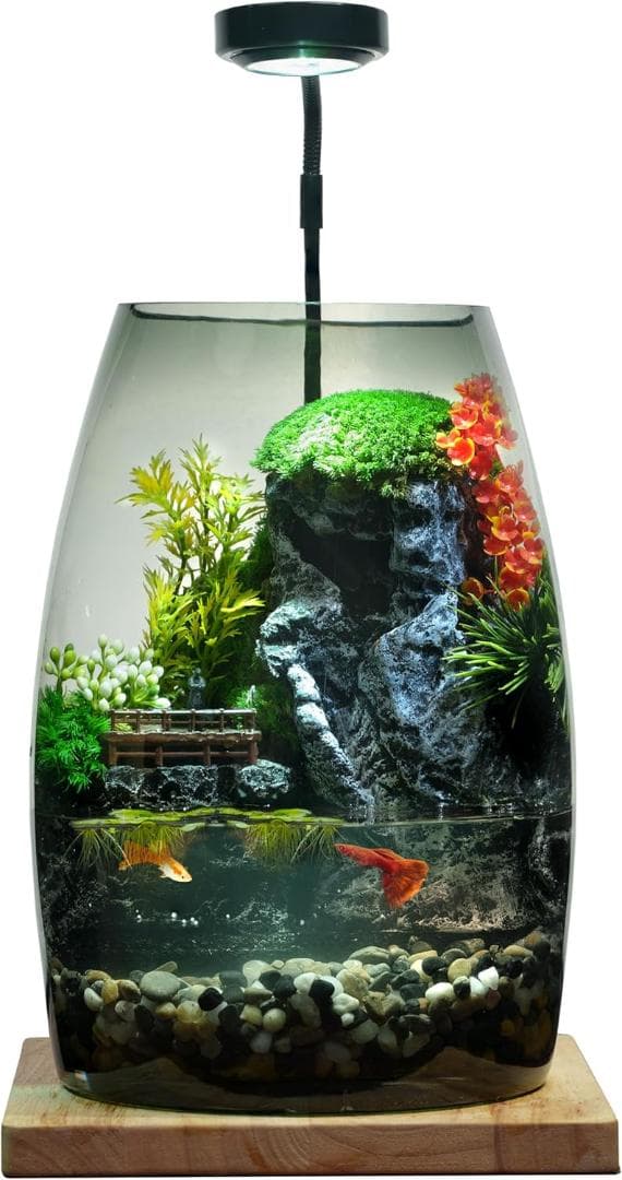 水を入れるだけですぐに始められる ミニチュアランドスケープアクアリウムAセット