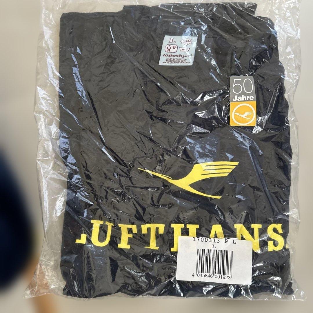 ドイツルフトハンザ航空　ナイロンバックとTシャツ　セット　@未使用タグ付