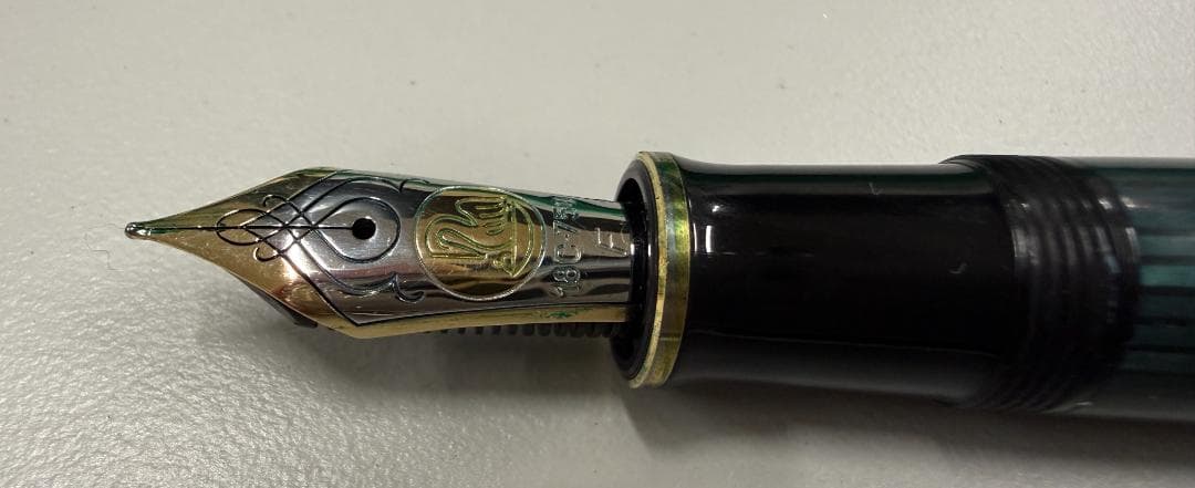 【GANONさま専用】ペリカン・スーベレーン 万年筆 M800 緑縞 Fニブ