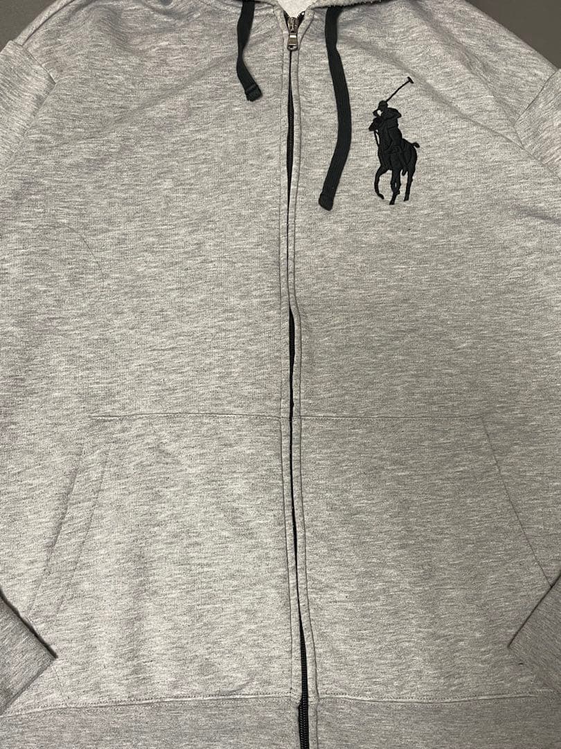 ポロラルフローレン フルジップパーカー ビッグポニー　刺繍　袖プリント
