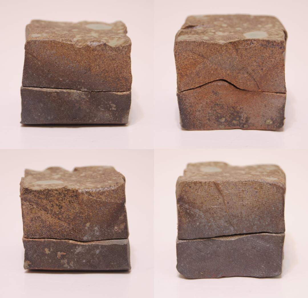 小川幸彦　天恵窯　焼〆　焼締め　香合　自然釉　灰釉　茶道具