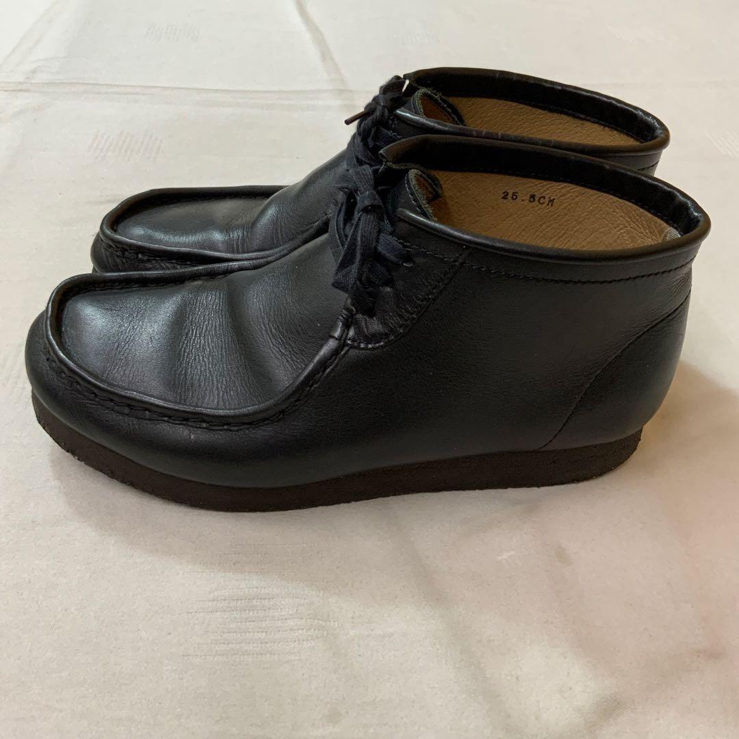 STOCK NO: ストックナンバー モカシンショートブーツ 25.5cm 黒