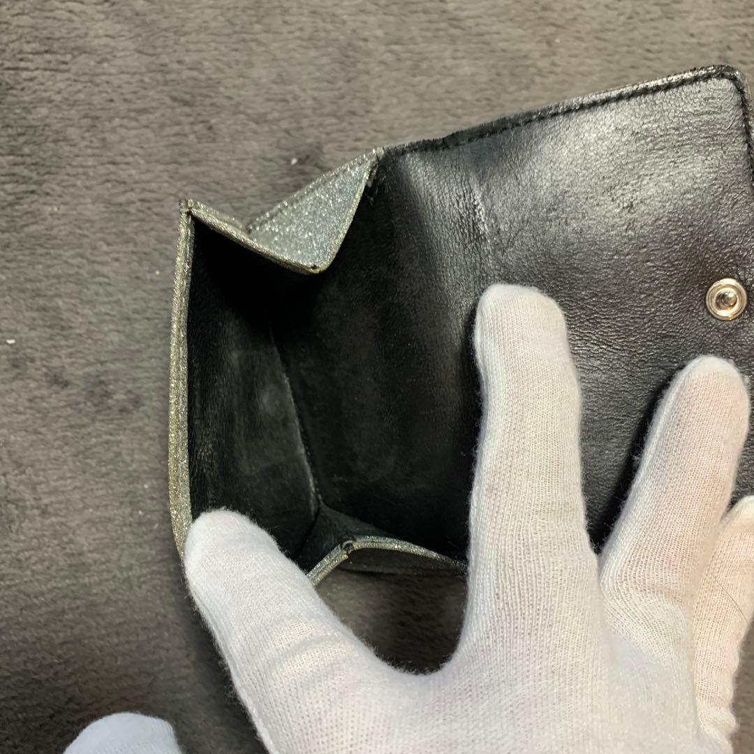 バレンシアガ　BALENCIAGA ラメ　グリッター　キラキラ　シルバー0708