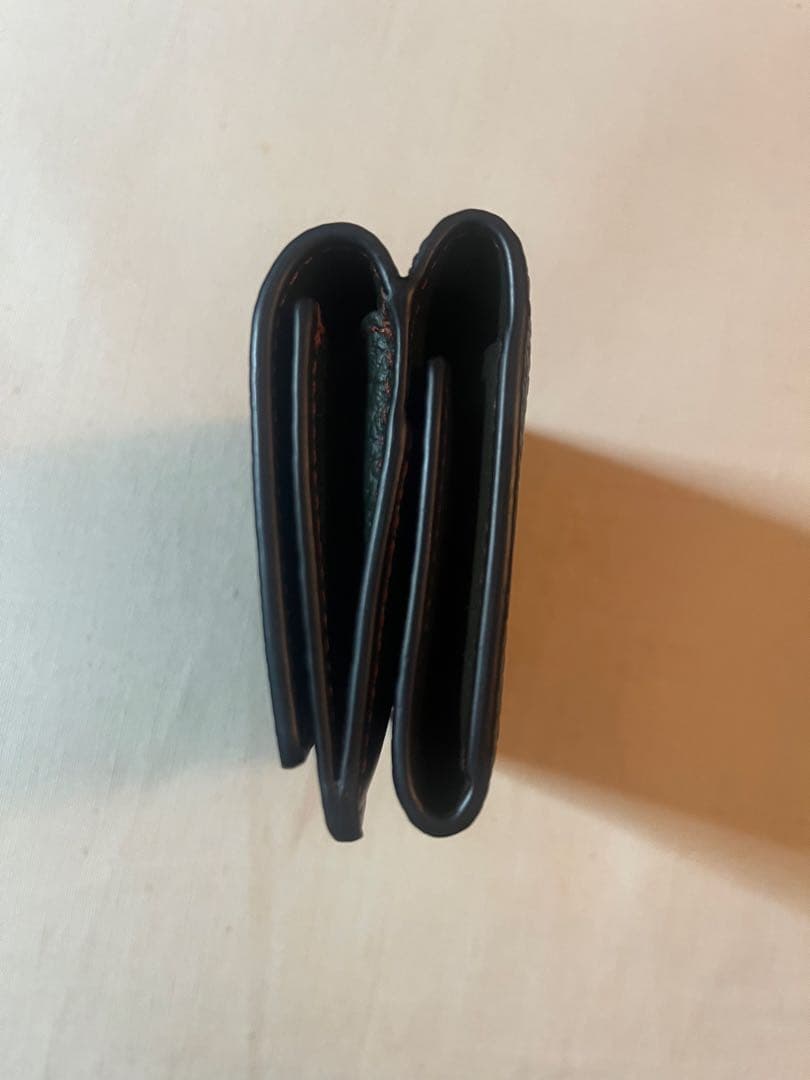 マルニ marni レザー製3つ折り財布 オリーブ グリーン ほぼ未使用 美品