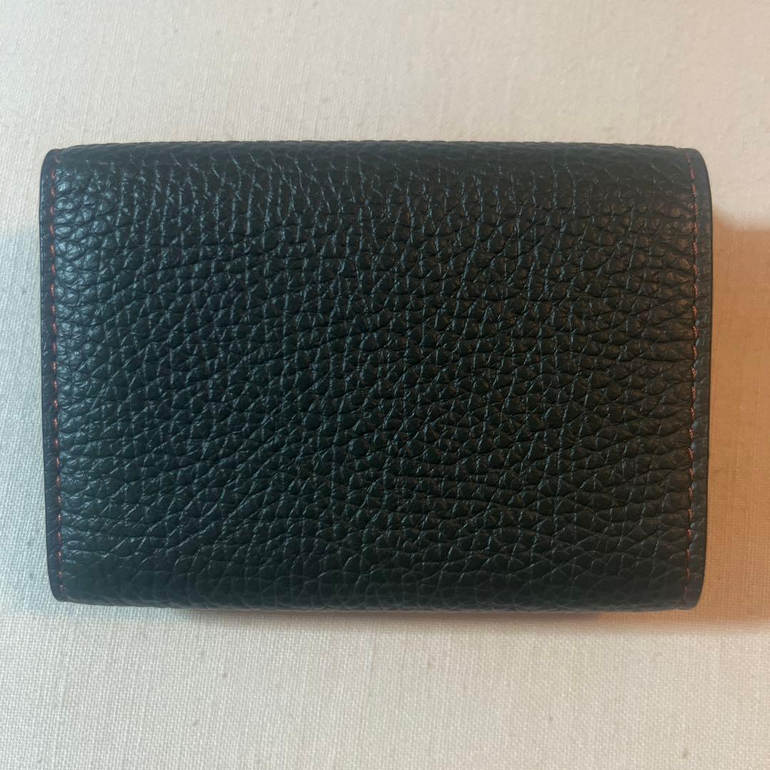 マルニ marni レザー製3つ折り財布 オリーブ グリーン ほぼ未使用 美品