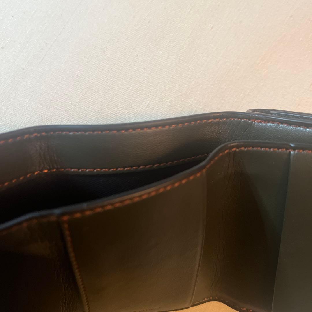 マルニ marni レザー製3つ折り財布 オリーブ グリーン ほぼ未使用 美品