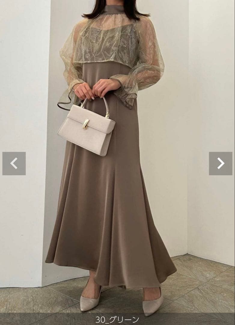 リーフブラウスセットドレス 成人式 同窓会 二次会 オケージョン