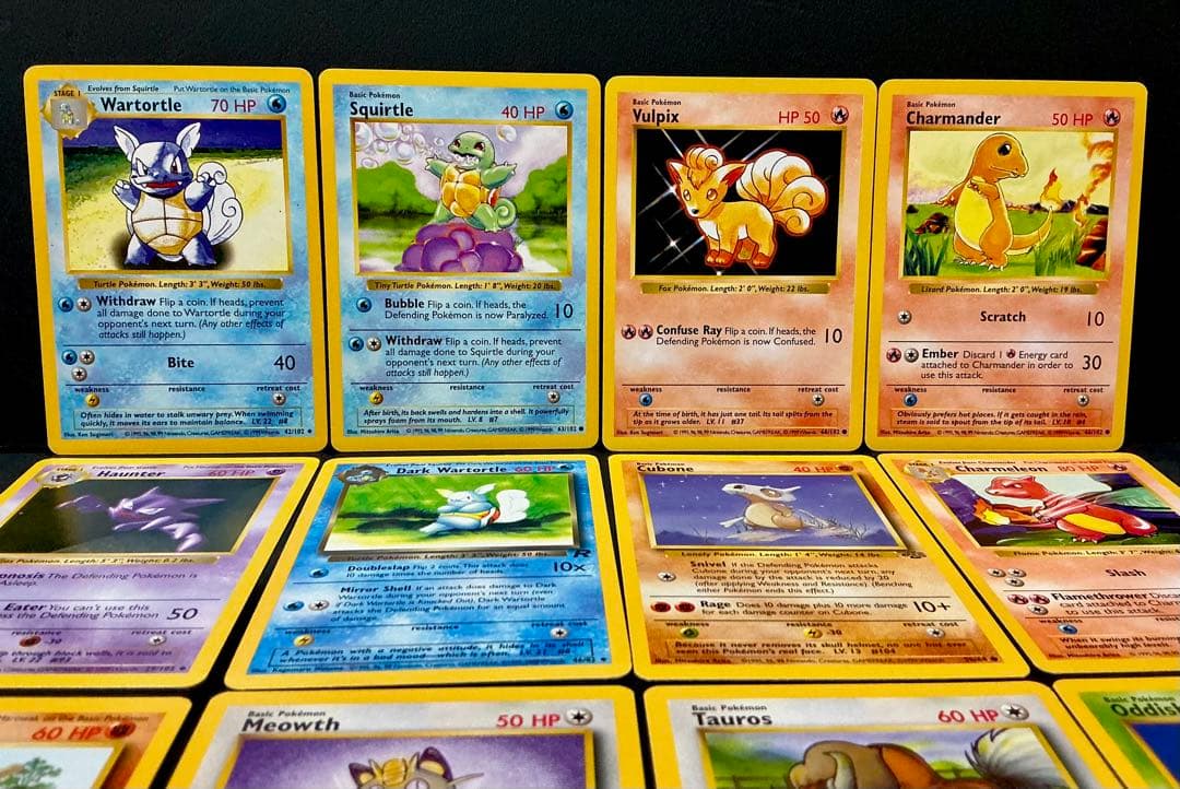 英語版初期ポケモンカードShadowless・ヒトカゲシャドーレス他12枚セット