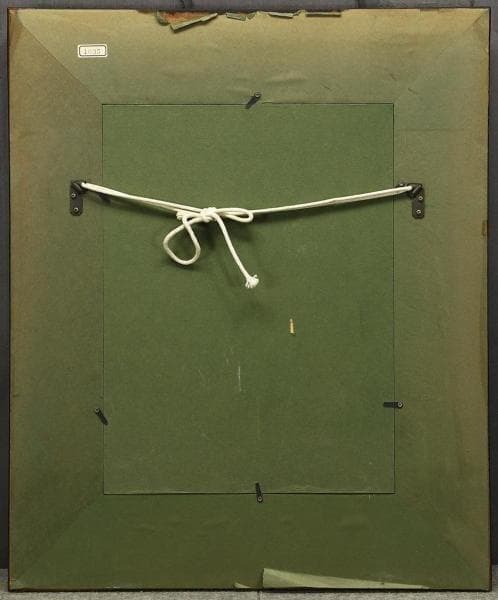 中島義行　タイトル「雪の朝」　F4号　油彩　画家のプレート付き豪華額装