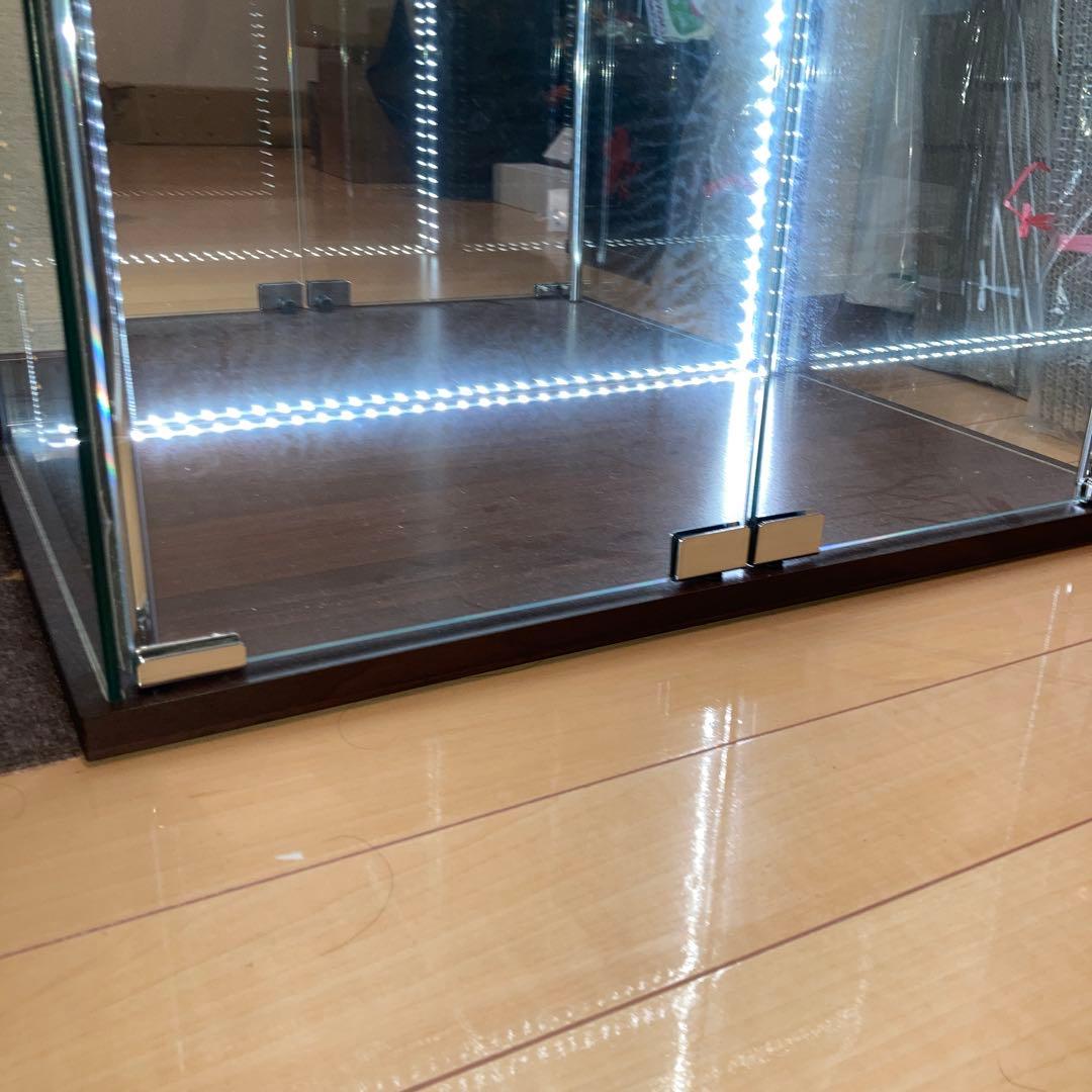 不二貿易　コレクションケース　ブラウン ワイドタイプ　高さ120cm