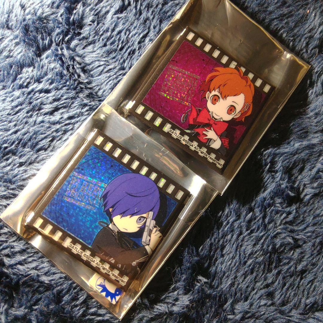 ②レア ペルソナQ2 缶バッジセット P3 理 ハム子 スクエア缶バッジ