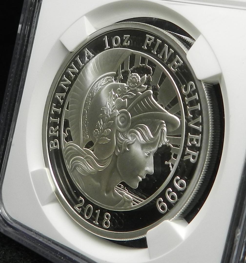 ★希少２００枚の初期発行分★ 2018 イギリス 銀貨 ブリタニア ２ポンド