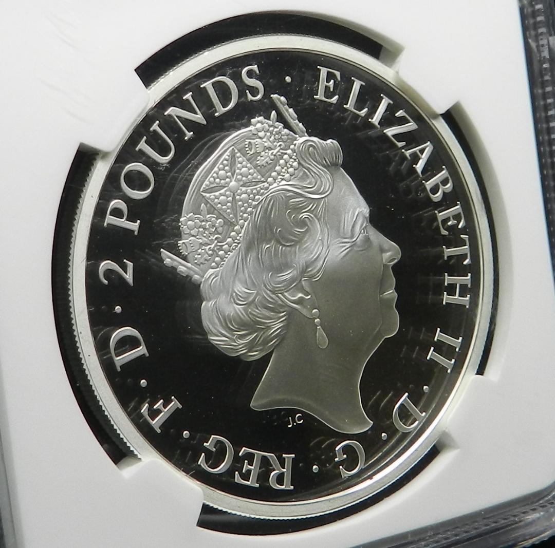 ★希少２００枚の初期発行分★ 2018 イギリス 銀貨 ブリタニア ２ポンド