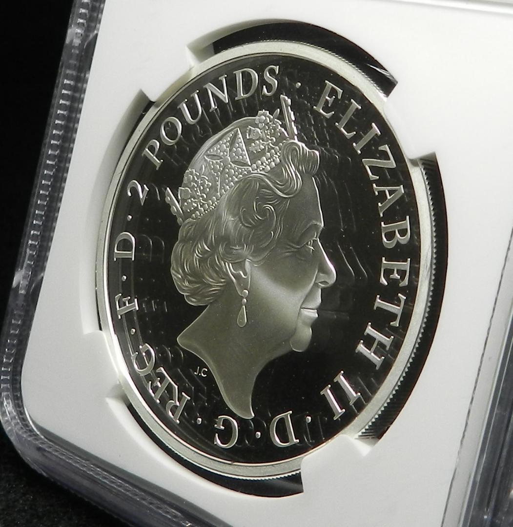 ★希少２００枚の初期発行分★ 2018 イギリス 銀貨 ブリタニア ２ポンド