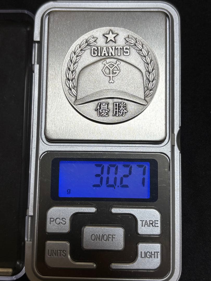 【純銀製】ジャイアンツ優勝記念純銀メダルケース付属。造幣局ホールマーク、純銀刻印
