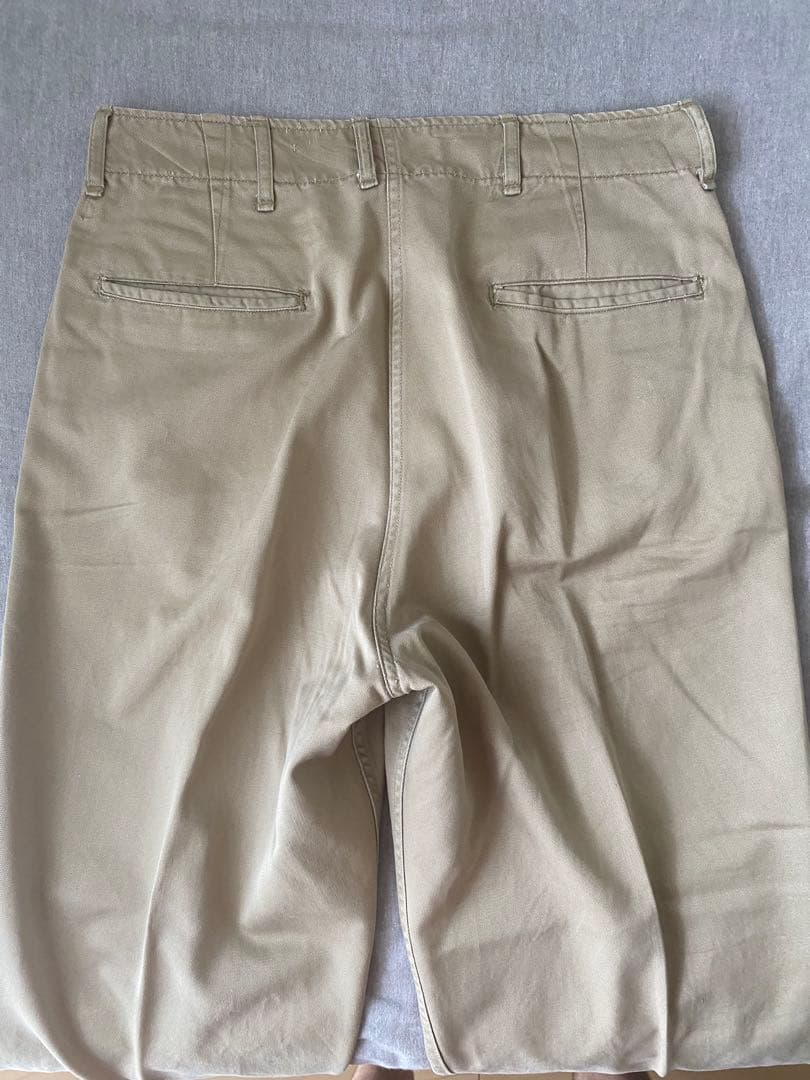 50s サイドダブルステッチ U.S ARMY M-45 カーキ チノパン