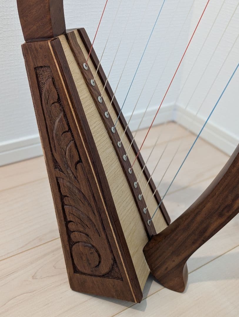 【値下げ！】ベイビーハープ　12弦 彫刻入り