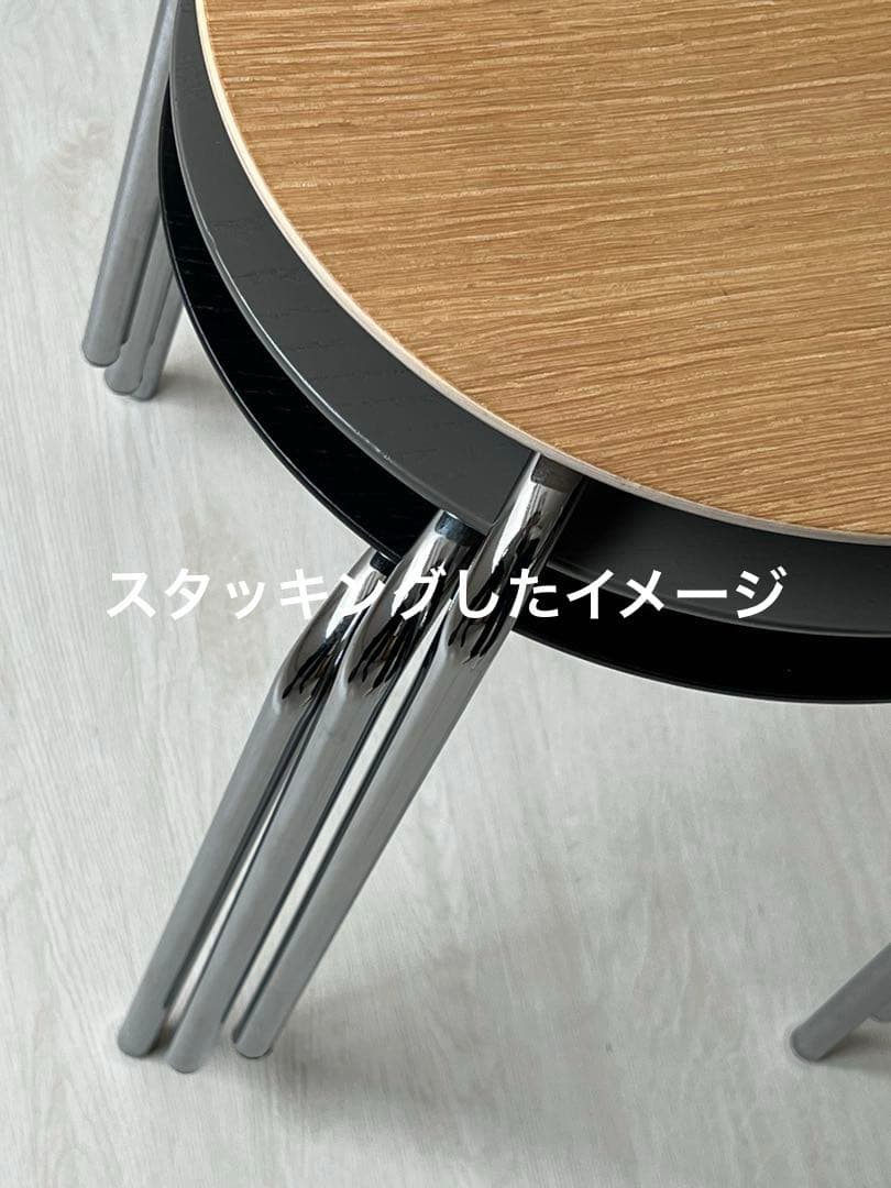 Ferm Living Herman Stoolダークステインドオーク/クローム