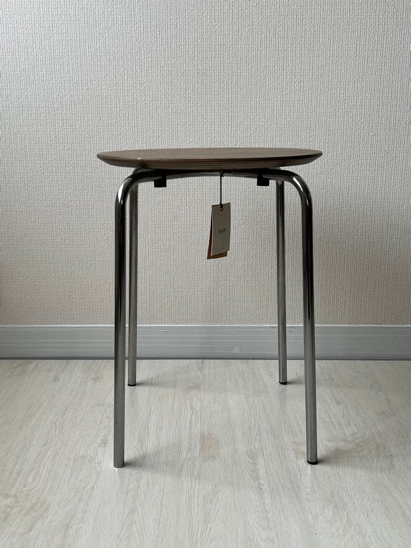 Ferm Living Herman Stoolダークステインドオーク/クローム