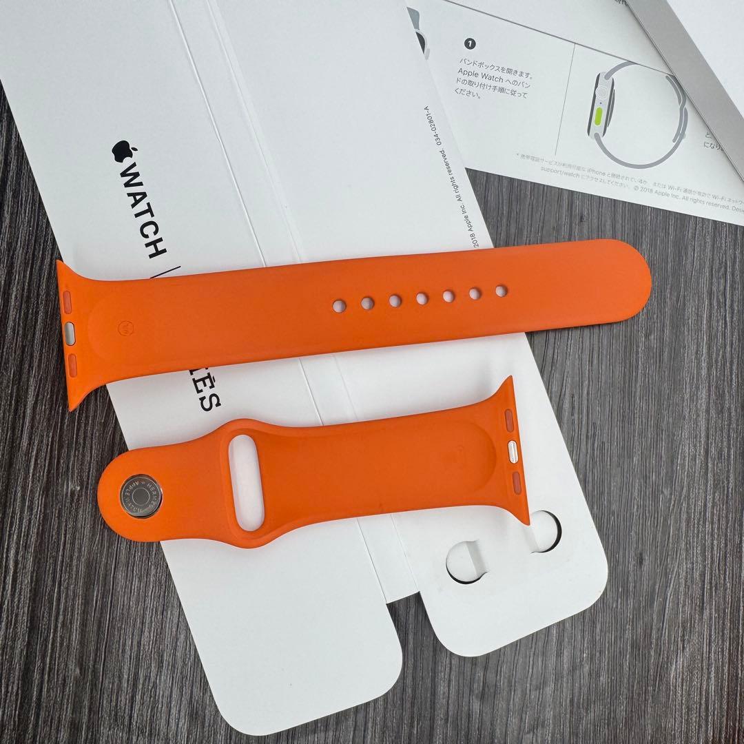 2911 Apple Watch エルメス　シリコン　スポーツ　オレンジバンド
