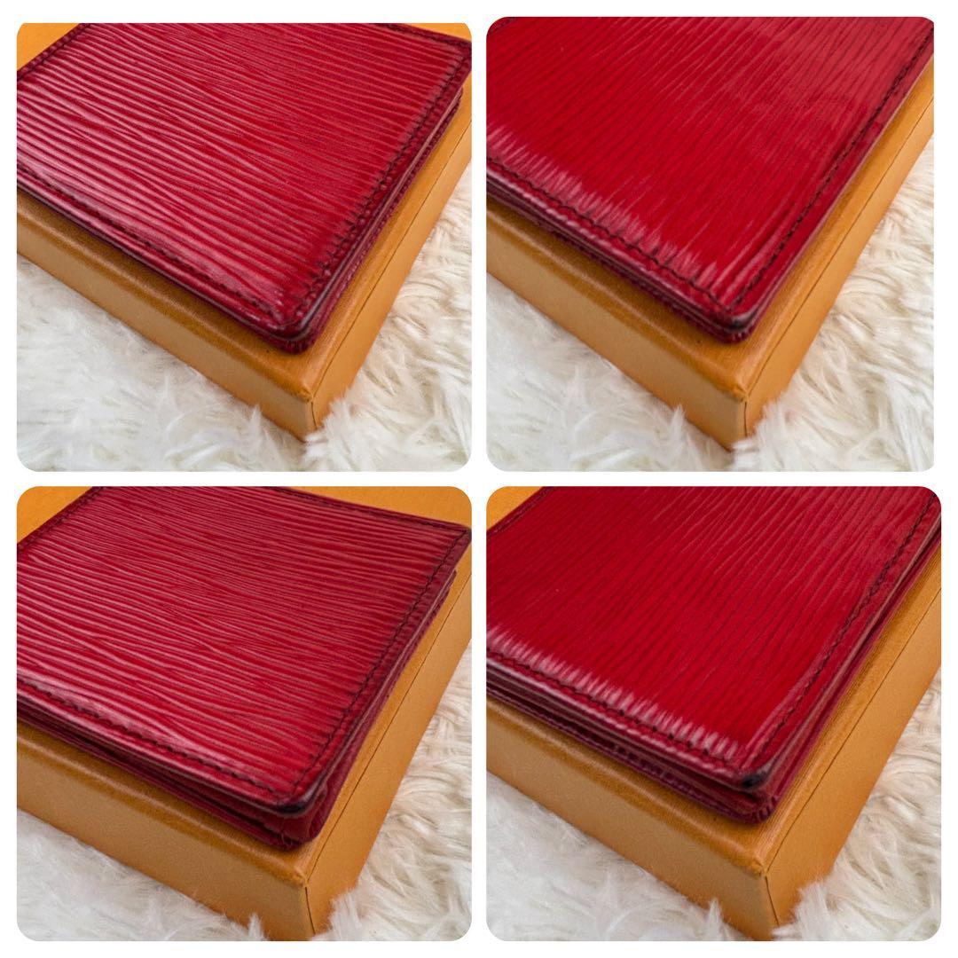 美品！ルイヴィトン ポルトモネボワット M63697 レッド ケース