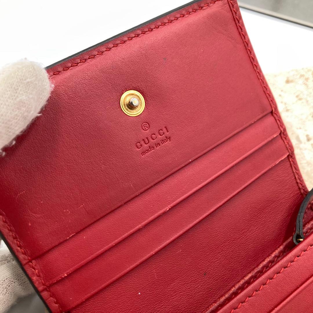 GUCCI グッチ　折り財布　さくらんぼ　pvc 6A