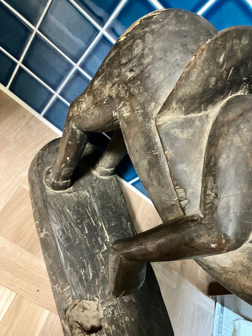 マリ　ドゴン族　木製オブジェ馬