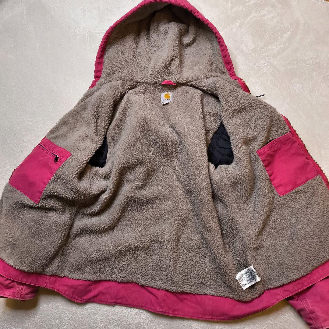 Carhartt シエラジャケット ピンク 裏ボア アクションプリーツ L