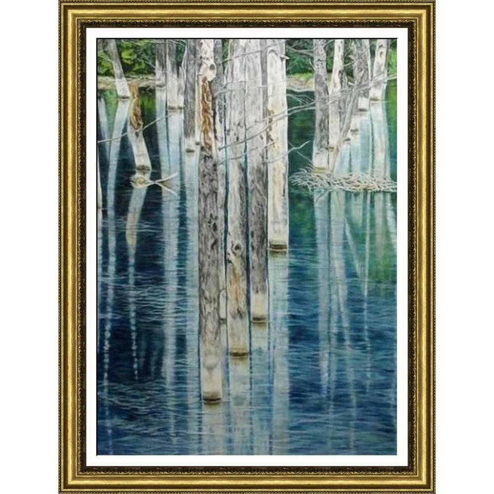 青い湖面 91cm×122cm