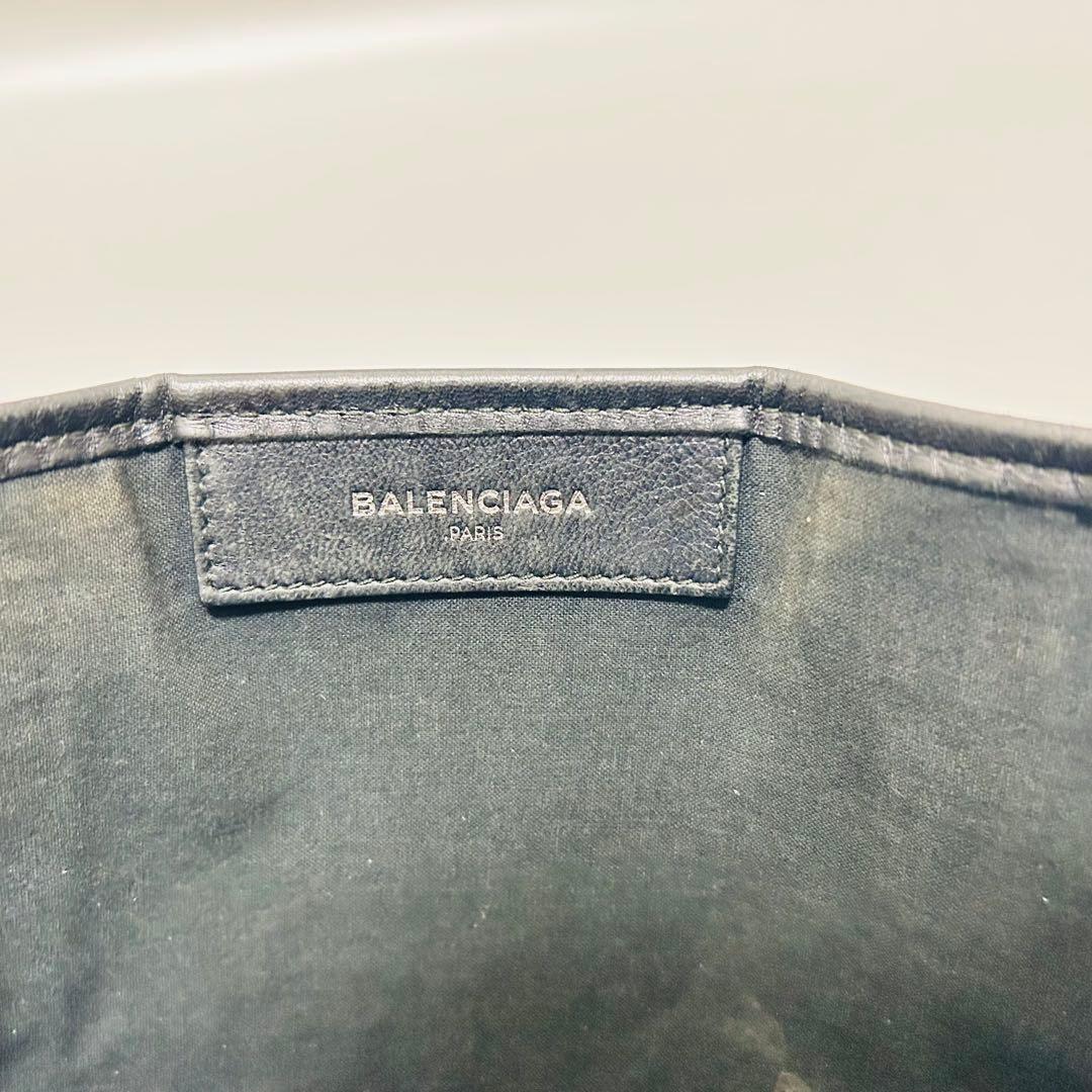 BALENCIAGA ネイビーカバスXS 2WAY ハンドバッグ ブラック