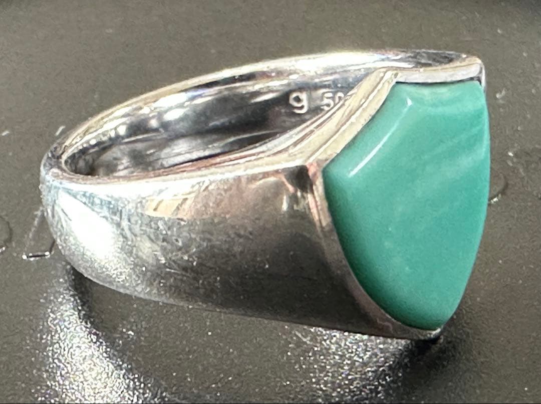 TOMWOOD トムウッド シールド ターコイズ シルバーリング(50)10号