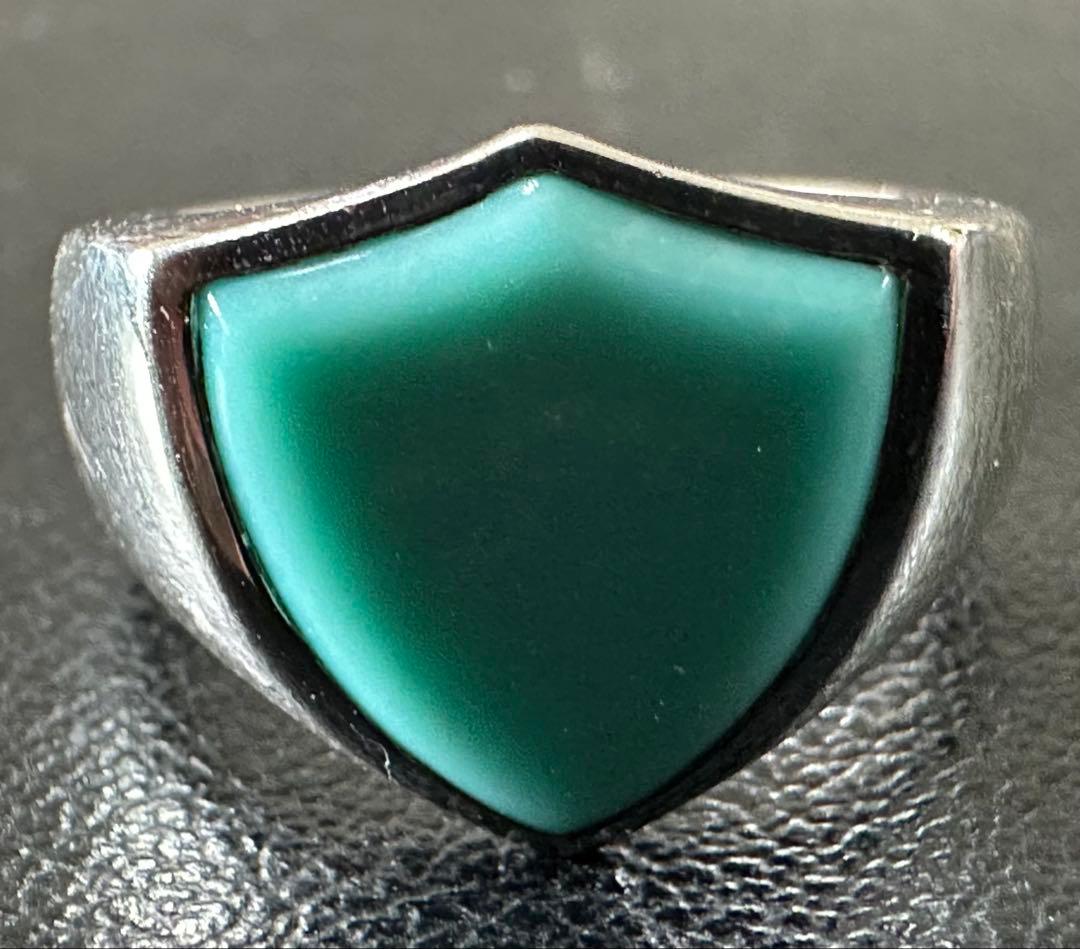 TOMWOOD トムウッド シールド ターコイズ シルバーリング(50)10号