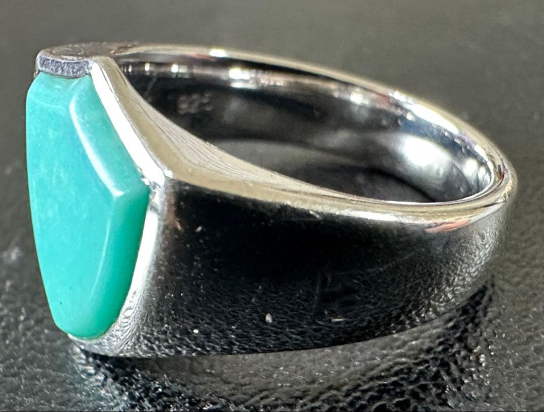 TOMWOOD トムウッド シールド ターコイズ シルバーリング(50)10号