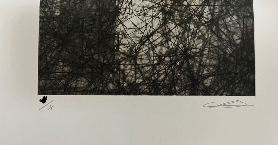 【塩田千春】二着の白いドレス　リトグラフ　ed8 肉筆サイン