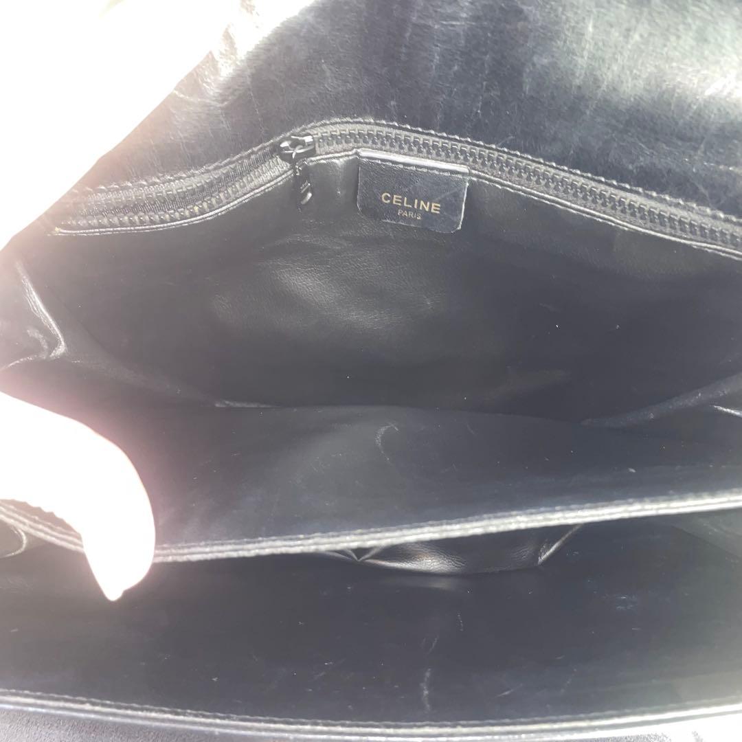 セリーヌ　ヴィンテージ レザーショルダーバッグ