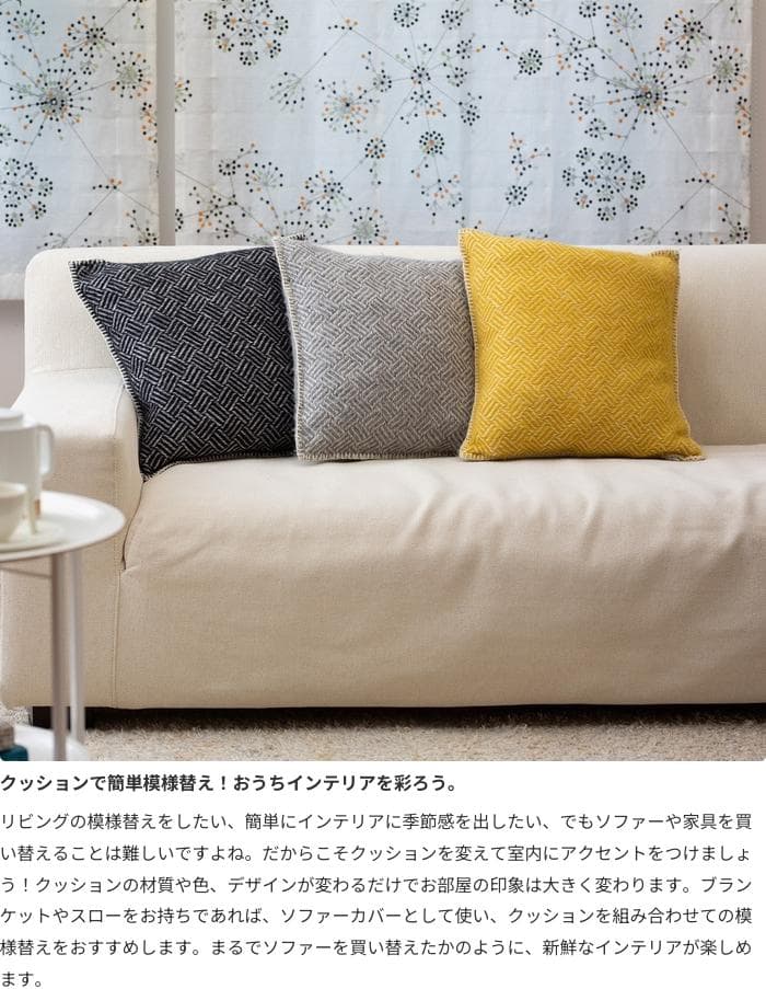 クリッパン　クッションカバー 2枚セット サンバ　ブラック