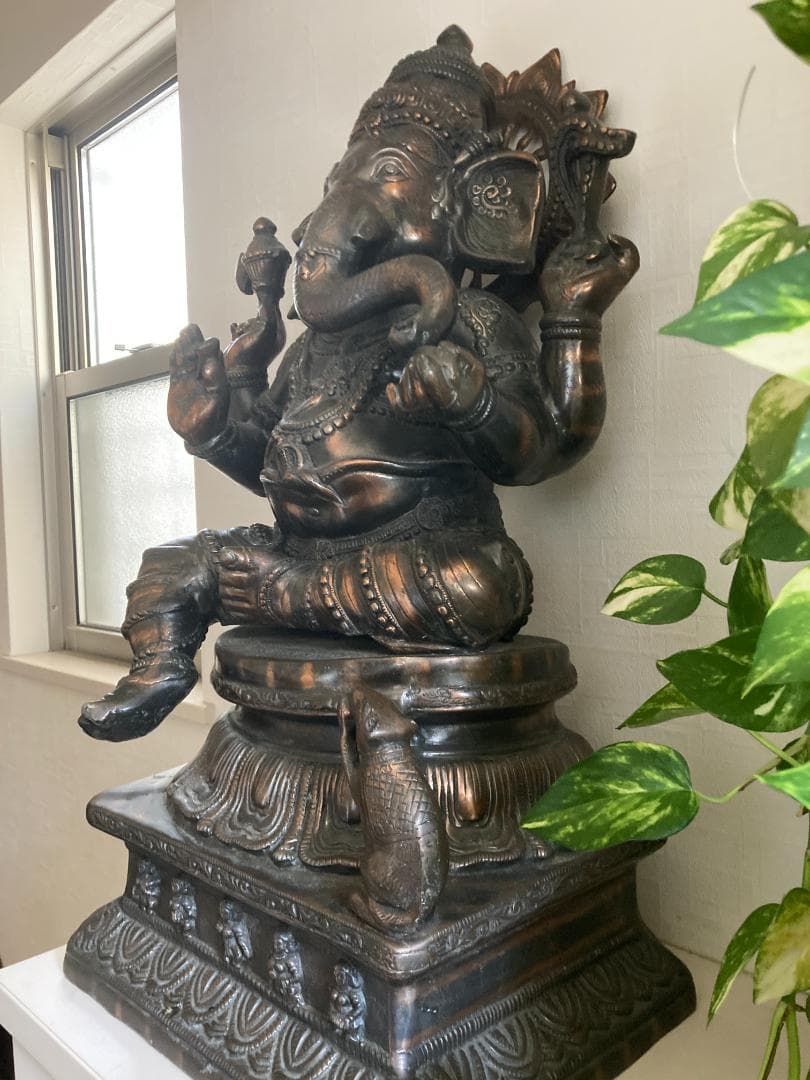 【大型】ガネーシャ像 70cm インド直輸入 置物 開運 縁起物 アジアン雑貨