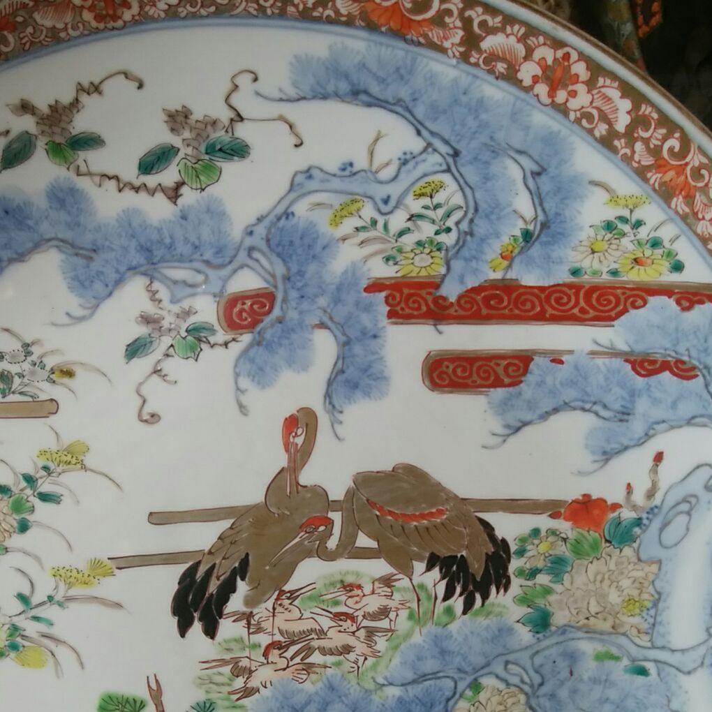 142  古伊万里焼　大皿　皇室御用達の辻家