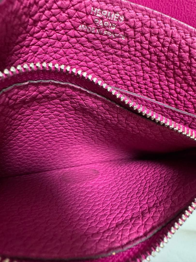 HERMES ドゴンコンパクト　ローズパープル　ピンク 二つ折り財布