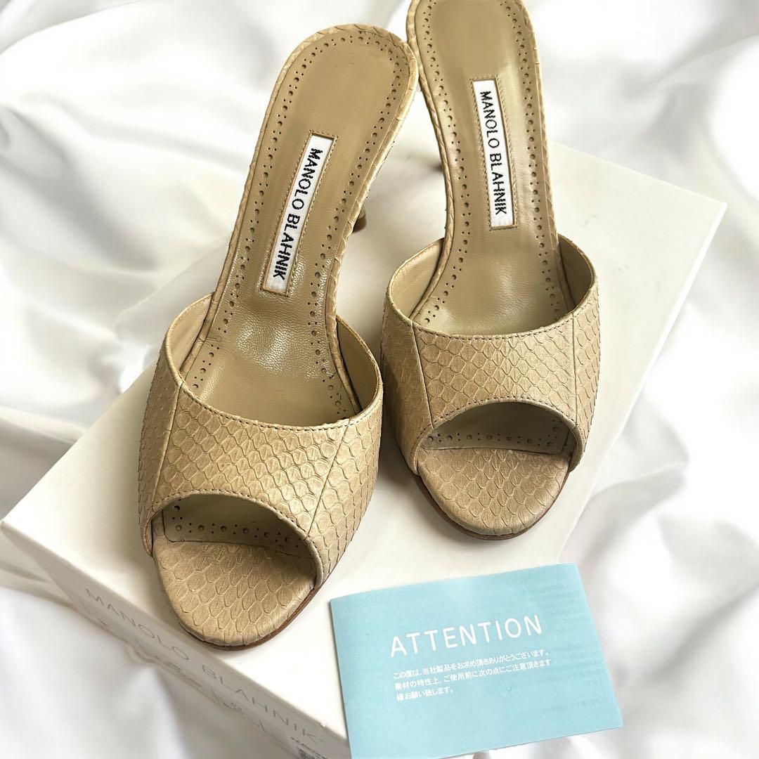 【美品•レア】MANOLO BLAHNIK マノロブラニクミュール サンダル
