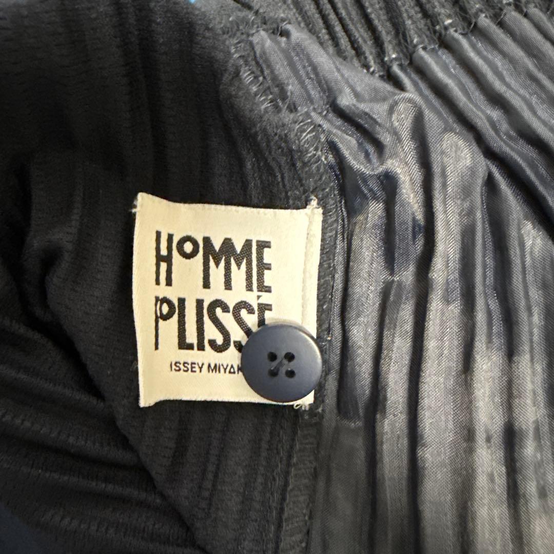 イッセイミヤケオムプリッセ　プリーツサルエルパンツ　3 濃紺