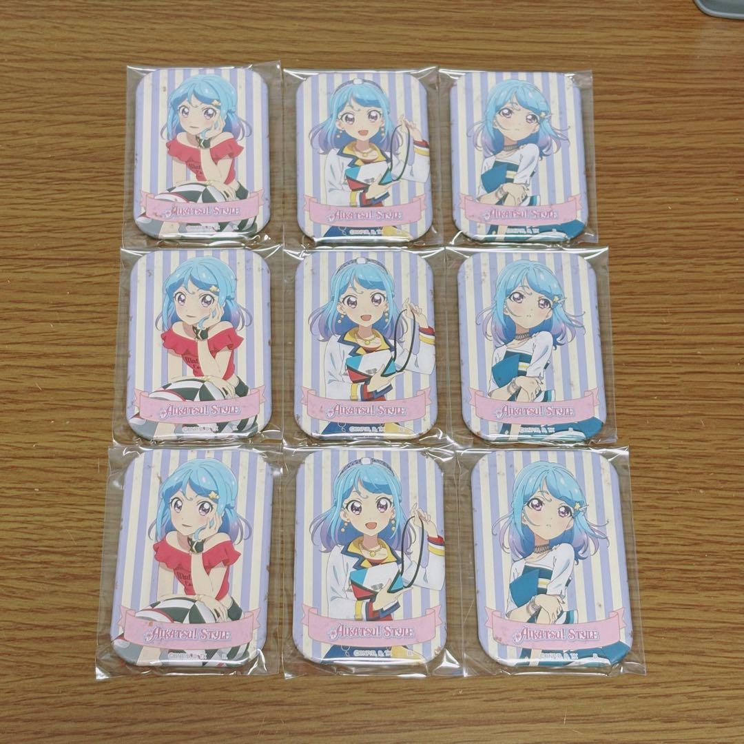 アイカツ！シリーズ スクエア缶バッジ 湊 みお 9点セット【ジャンク品】