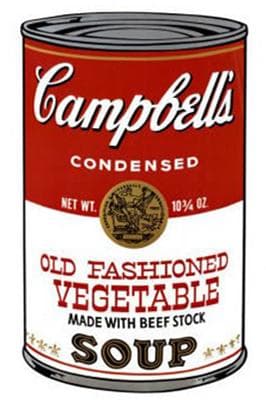 Sunday B キャンベル缶Ⅱ Fachioned（ウォーホル）ポスター