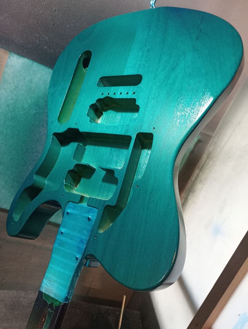 h*5様 テレキャスター 2ハム ピックガード2枚 フルラッカー塗装セミハードケ