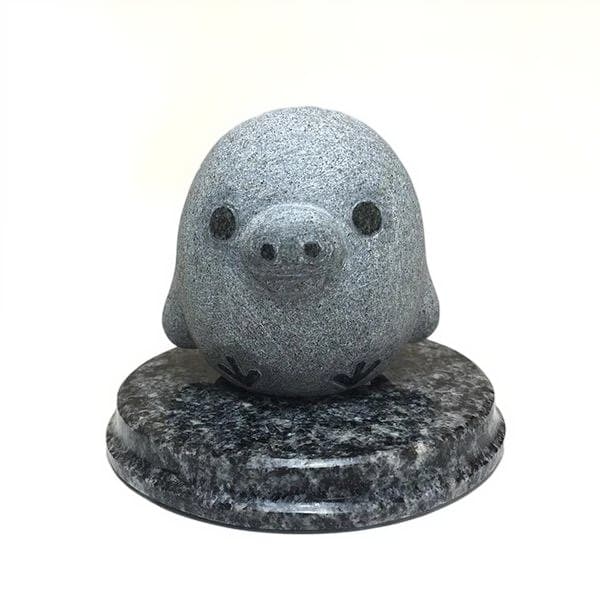 受注品 レア 数量限定 天然みかげ石スタチュー キイロイトリ
