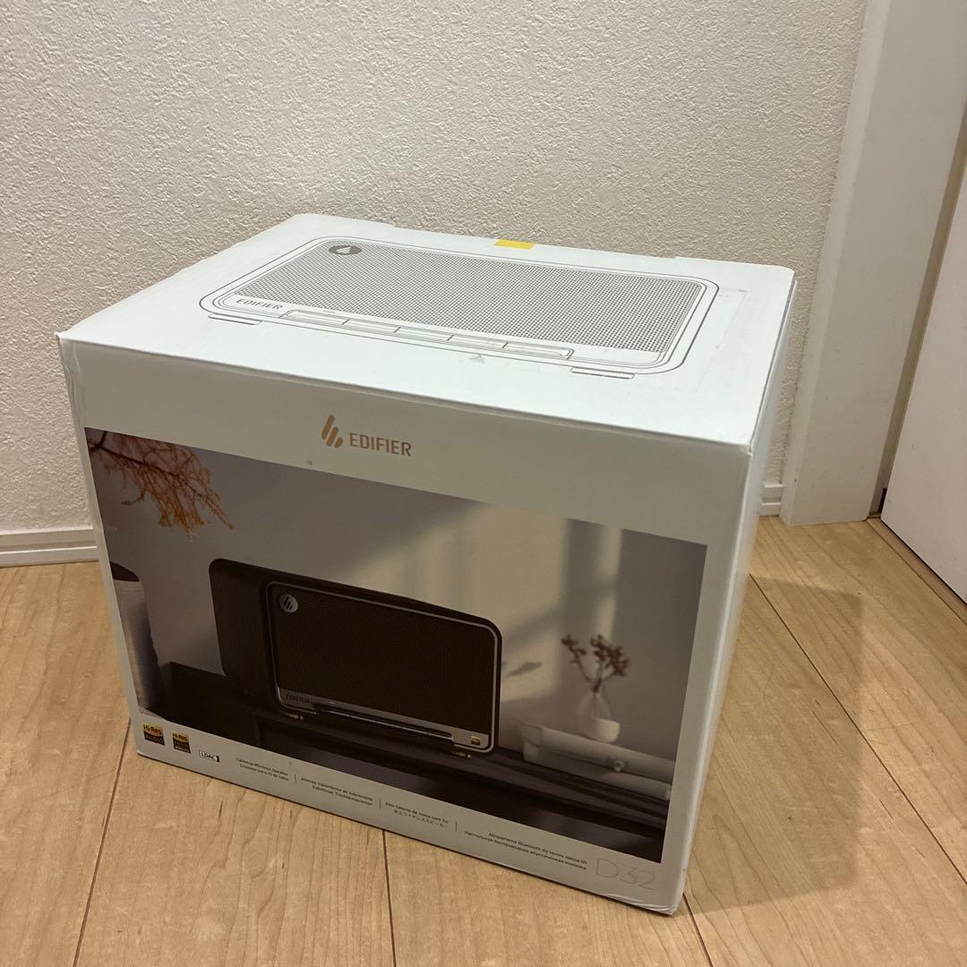 EDIFIER D32 ワイヤレススピーカー　木目　黒ブラック